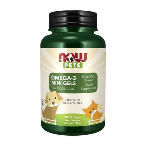 Omega-3 Mini Gels Softgels For Dogs And Cats 150 Softgels by Now Foods