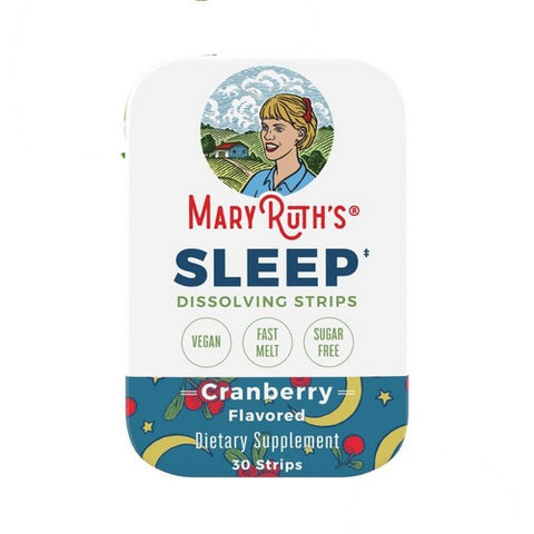 Sleep Dissolvable Strips Cranberry 30 Count by MaryRuth's