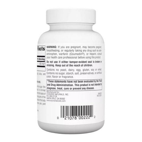 Source Naturals, N-A-G, 500 mg, 120 Tabs Source Naturals