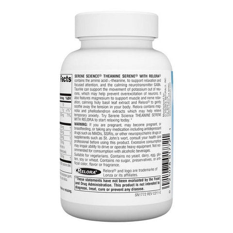 Source Naturals, Theanine Serine, W/relora 60 Tabs Source Naturals