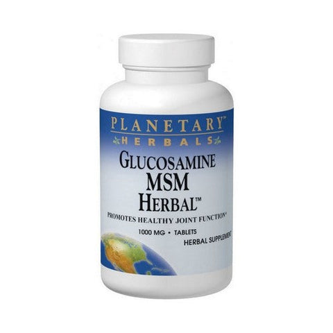 Planetary Herbals, Glucosamine MSM Herbal, 1000 Mg, 90 Tabs Planetary Herbals