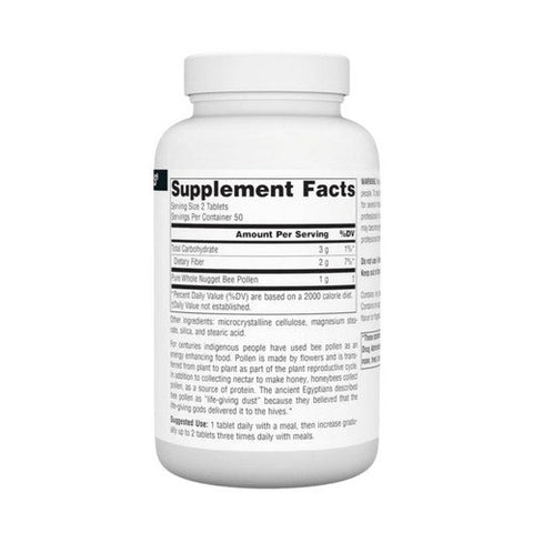 Source Naturals, Bee Pollen, 500 MG, 100 Tabs Source Naturals