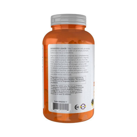 Now Foods, Arginine & Ornithine, 250 Caps Now Foods