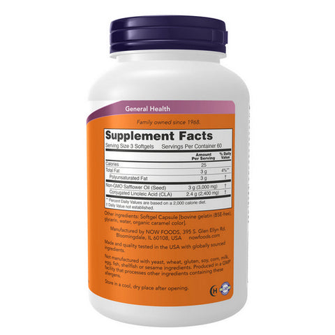 Now Foods, CLA - Conjugated Linoleic Acid, 800 Mg, 180 Softgels Now Foods