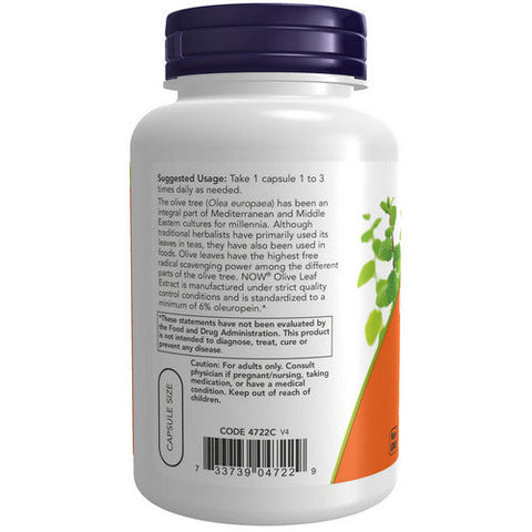 Now Foods, Olive Leaf Extract, 500 mg, 120 Vcaps Now Foods