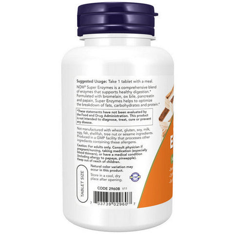 Now Foods, Super Enzymes, 90 Tabs Now Foods