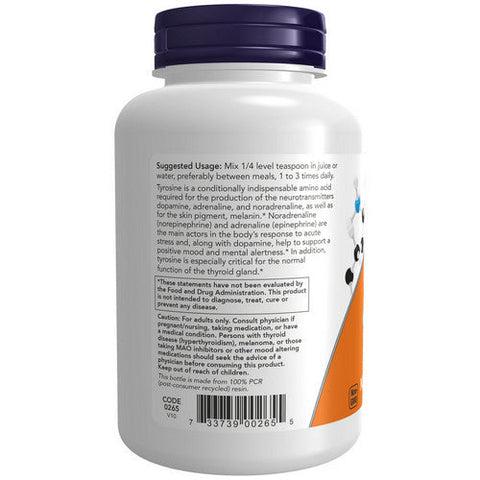 Now Foods, L-Tyrosine Pure Powder, 4 Oz Now Foods