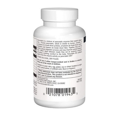Source Naturals, Pancreatin 8x Capsules, 50 Caps Source Naturals
