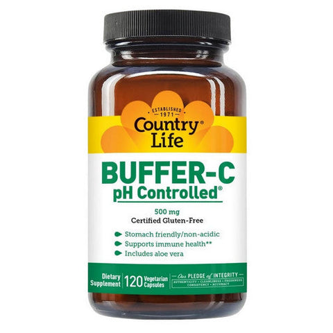Country Life, Buffer-C pH Controlled, 500 mg, 120 Caps Country Life