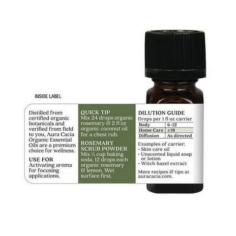 Aura Cacia, Essential Oil, Rosemary 0.25 oz Aura Cacia