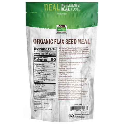 Now Foods, Flax Seed Organic, Meal 12 oz Now Foods