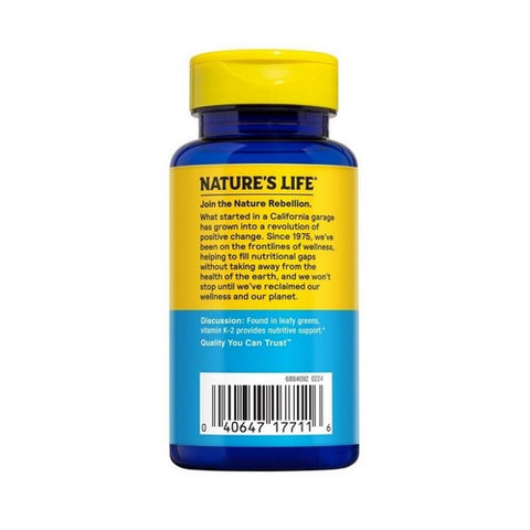 Nature's Life, Vitamin K-2 Menatetrenone, 5000 mcg, 60 tabs Nature's Life