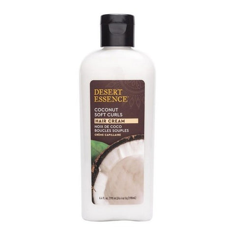 Desert Essence, Soft Curls Hair Cream Coconut, 6.4 Oz