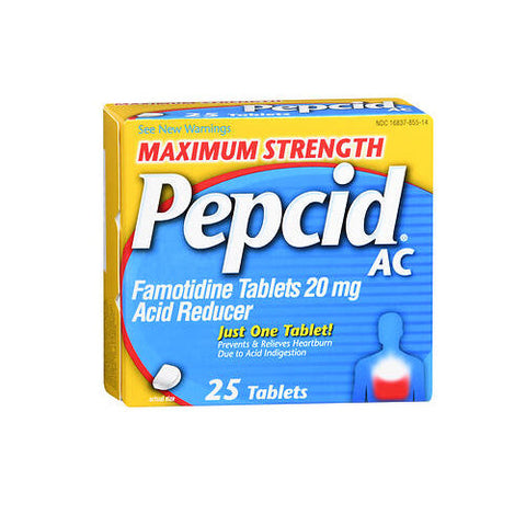 Pepcid, Ac Famotidine Acid Reducer Tablets Maximum Strength, 20 Mg, 25 Tabs Pepcid