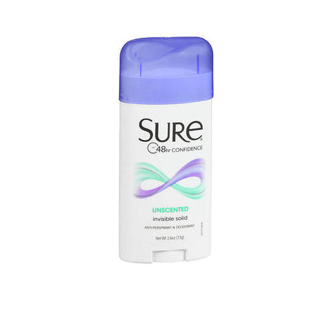 Sure, Anti-Perspirant Deodorant Invisible Solid, 2.6 Oz Sure