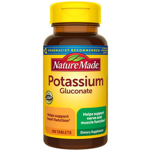 Nature Made, Potassium Gluconate, 90 Mg, 100 Tabs Nature Made
